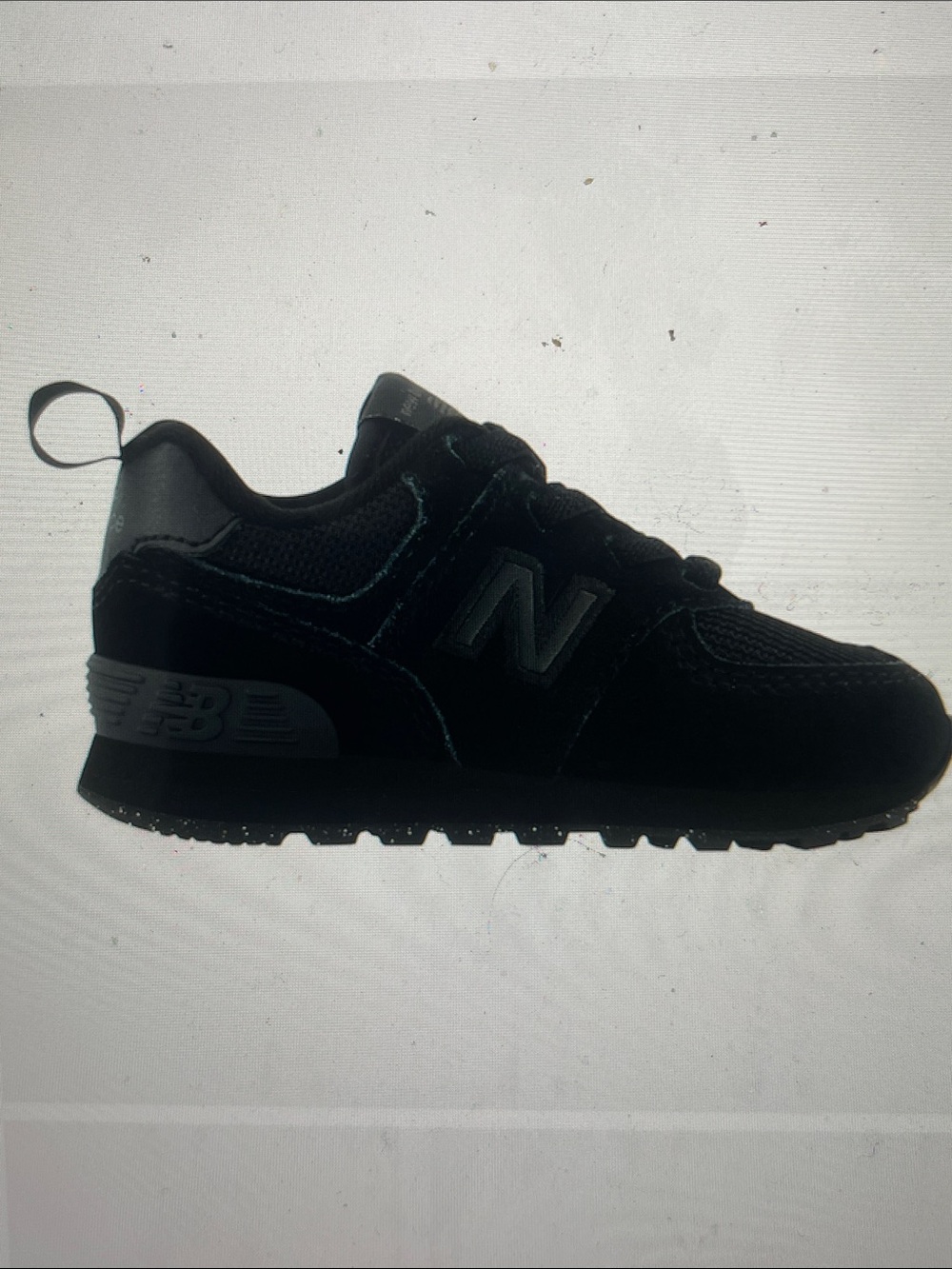 NEW New Balance Classic 574 Core Black Suede with Black Mesh - size 10 - Picture 10 of 10